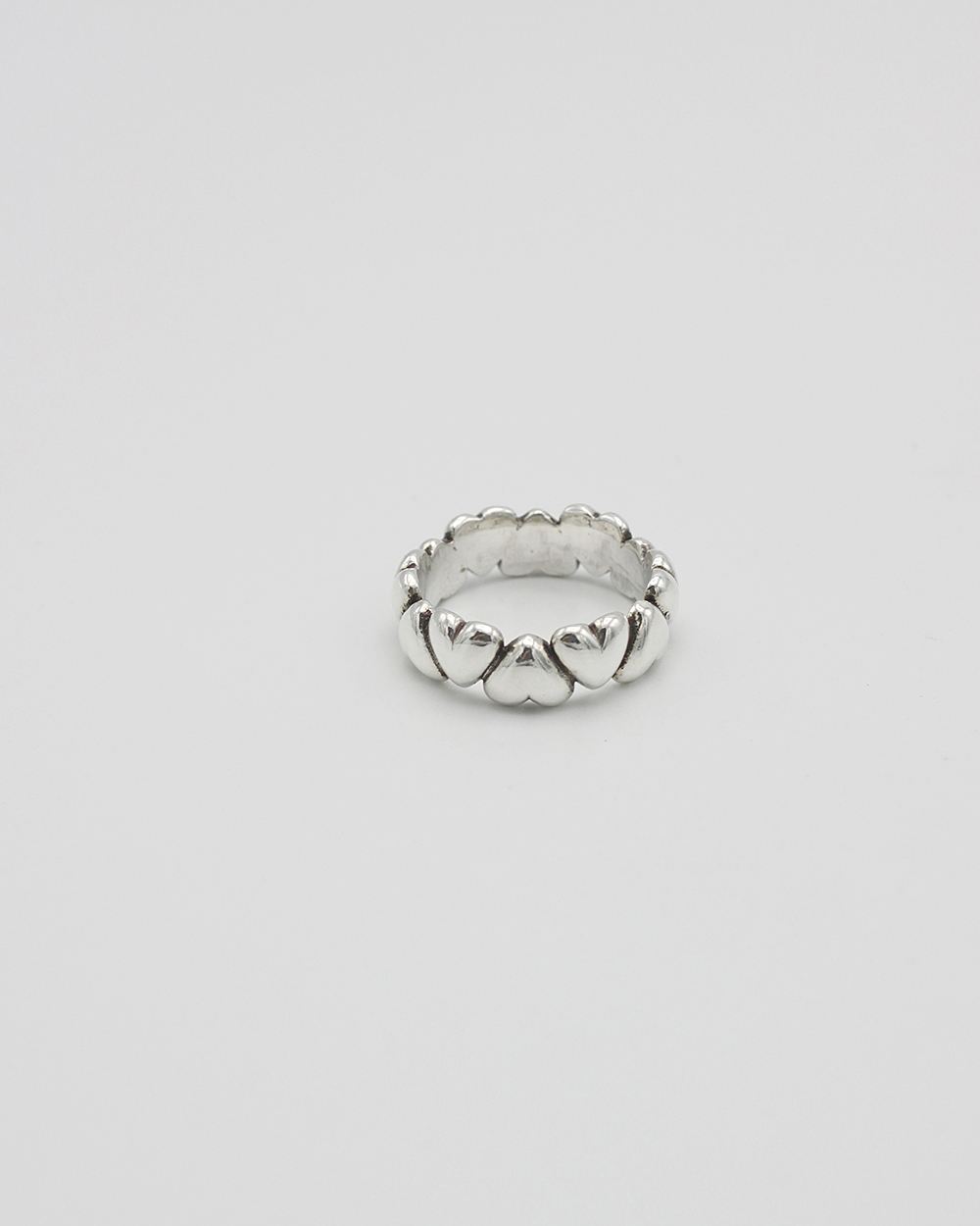 BOLD HEART RING - SILVER