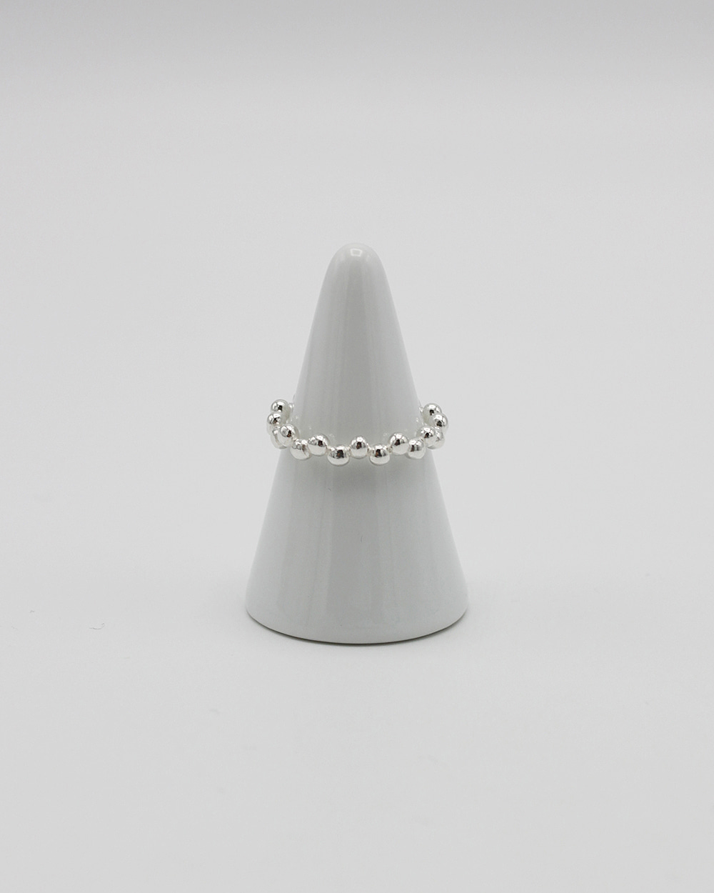 ZIGZAG BALL RING - SILVER
