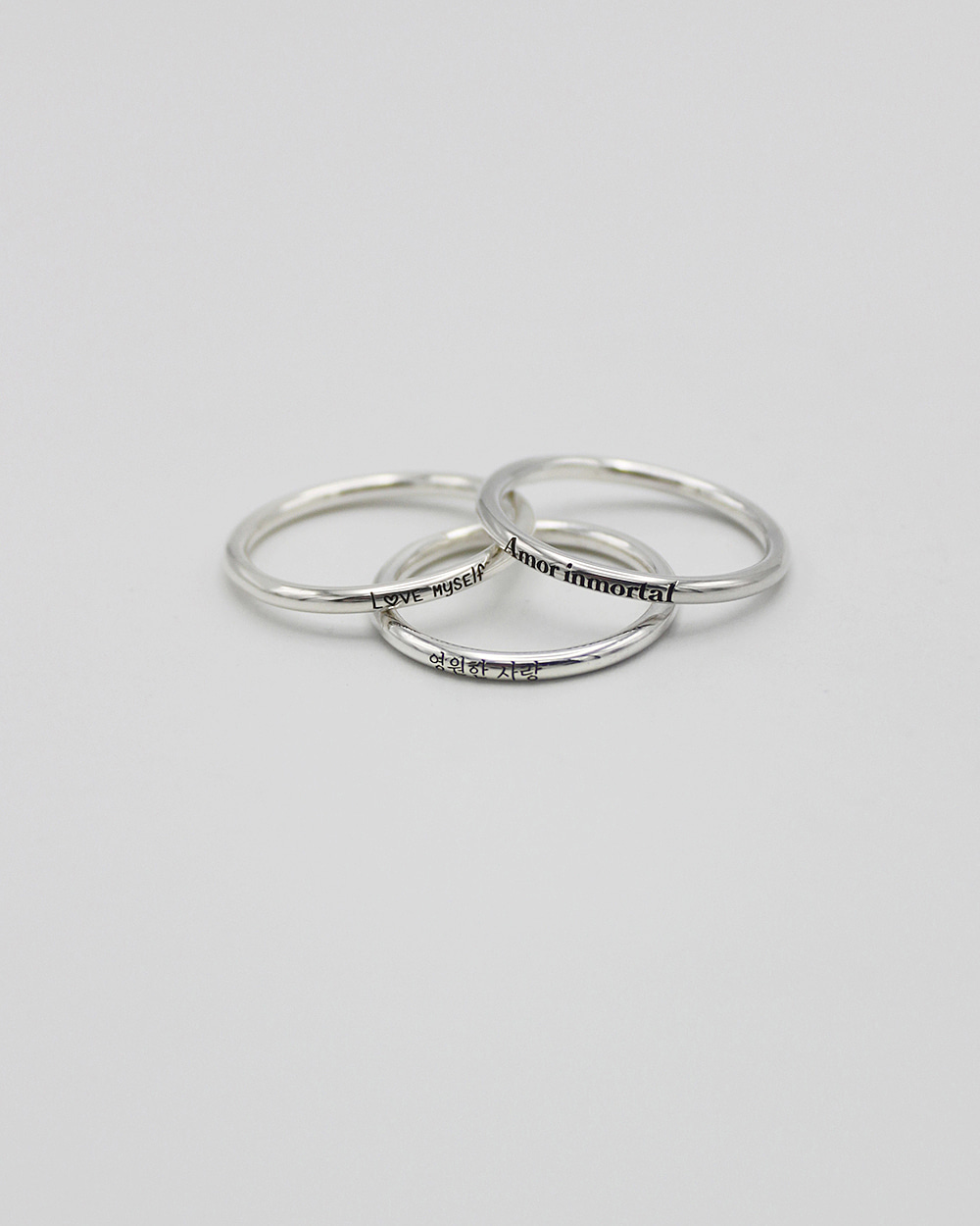 DAILY LETTER RING - SILVER