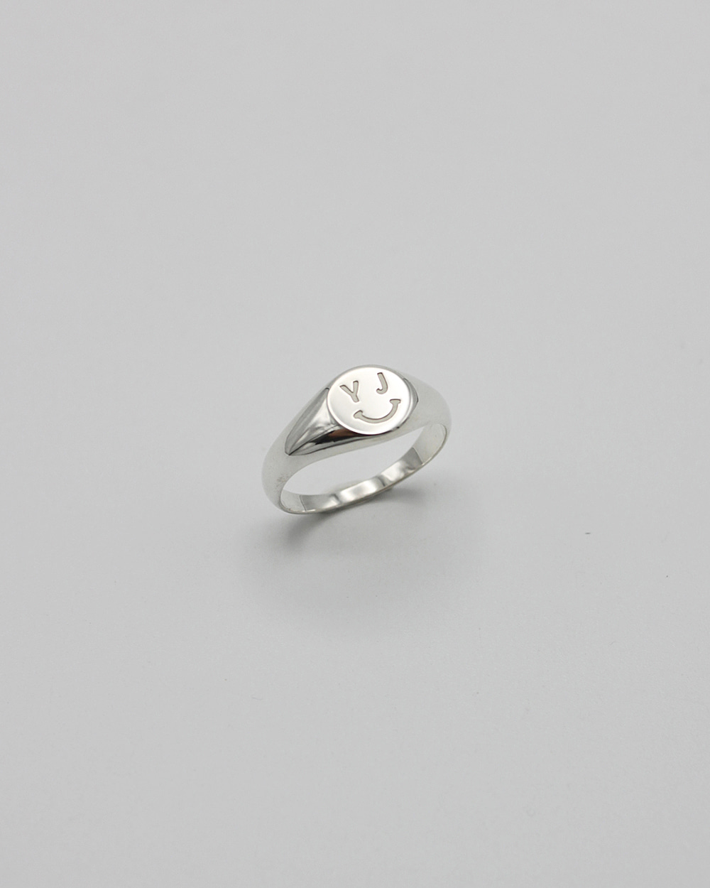 NEW MINI INITIAL SMILE RING - SILVER