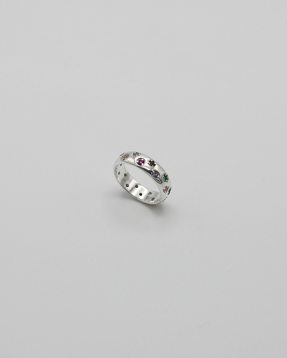 COLOR CUBIC RING - 925 SILVER