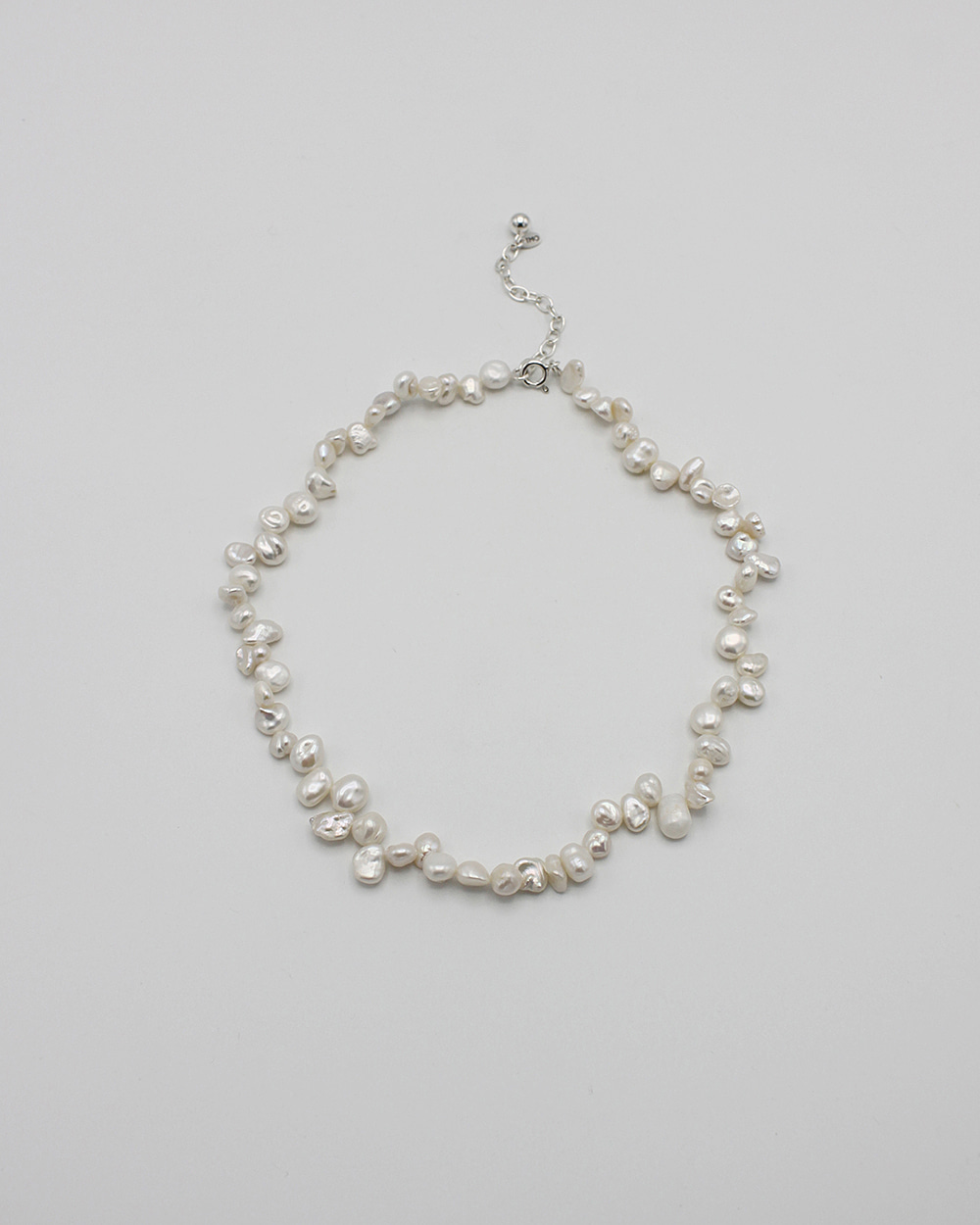 NATURAL REAL PEARL NECKLACE - 925 SILVER